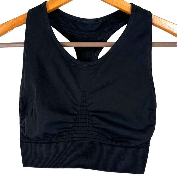 Sweaty Betty NWT Stamina Workout Bra Black Size S 4-6 Deep Underband Seamless - Picture 3 of 10